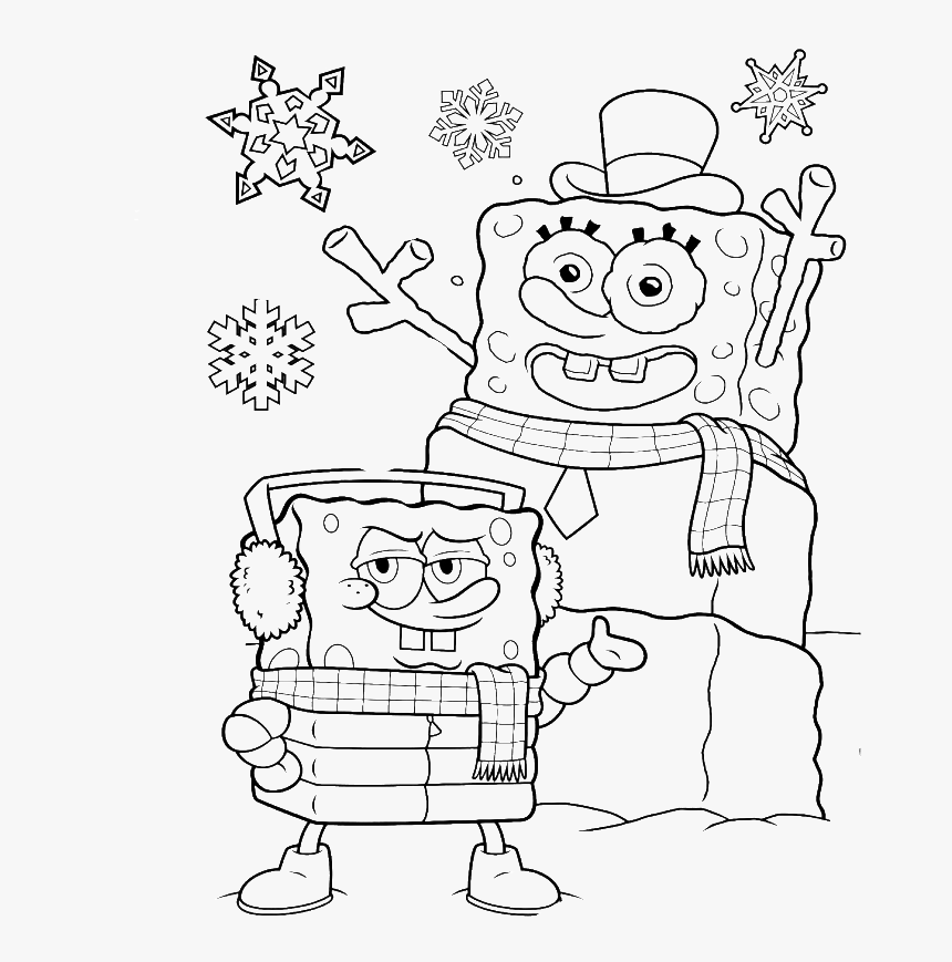 Spongebob christmas always stay cool coloring page