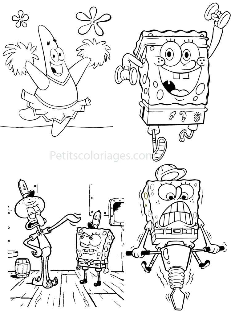 Free spongebob drawing to print and color