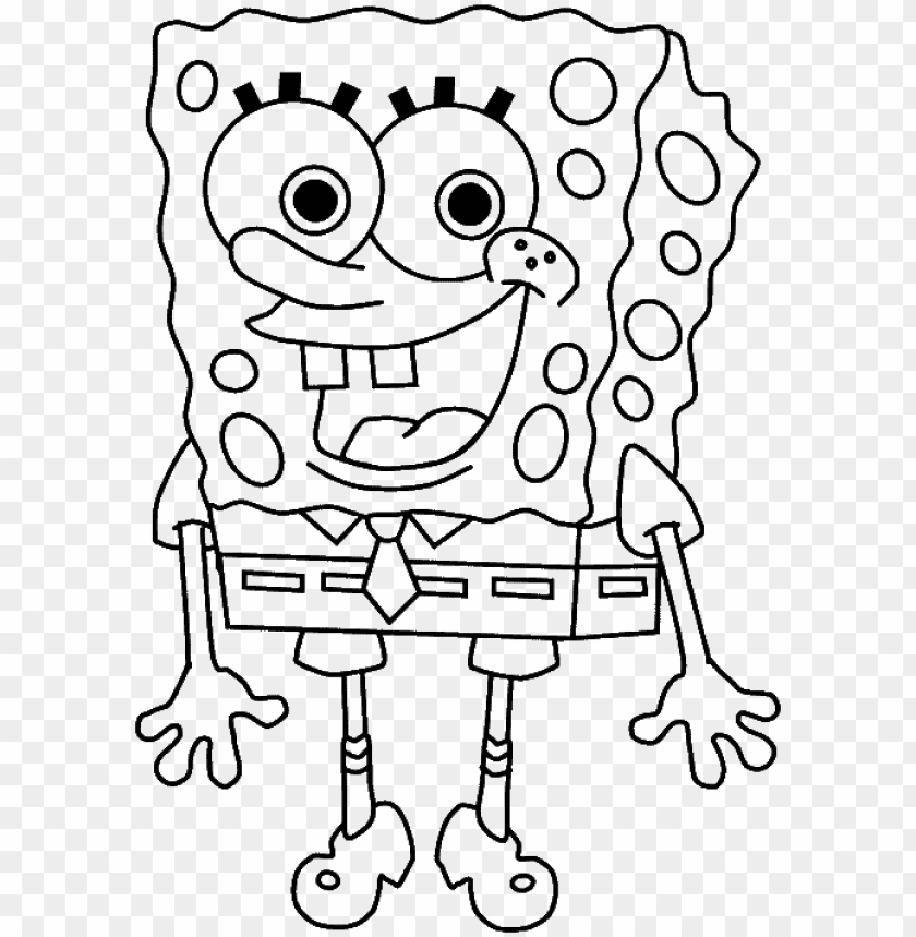 Spongebob squarepants colouring pages png transparent with clear background id