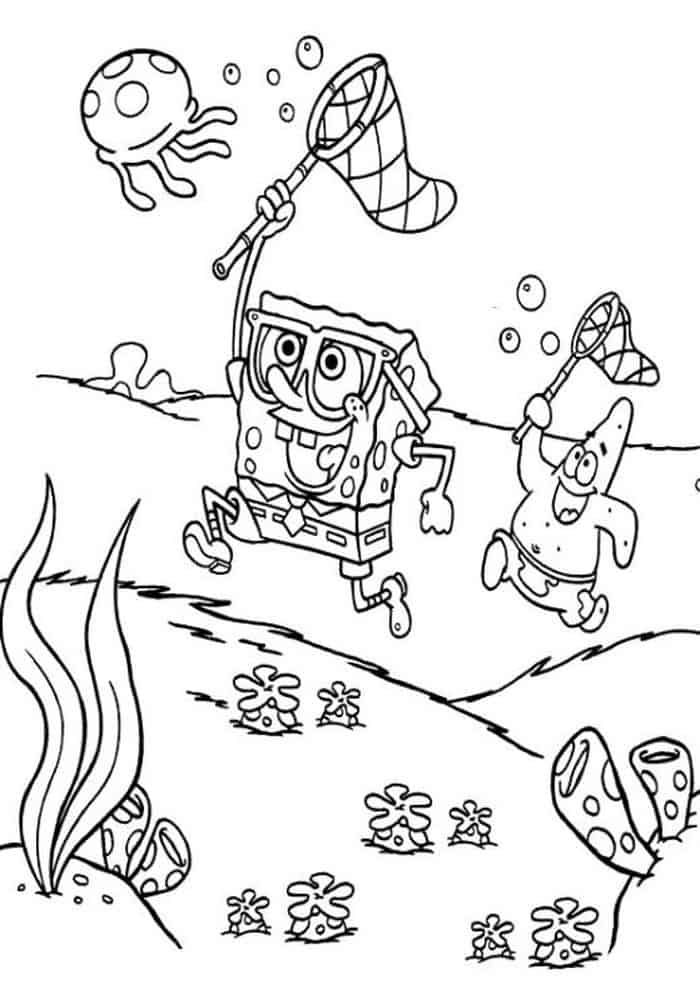 Spongebob jellyfish coloring pages birthday coloring pages cartoon coloring pages coloring pages