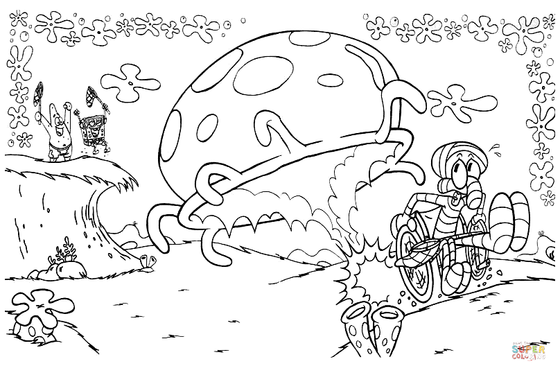 Escaping from jellyfish coloring page free printable coloring pages