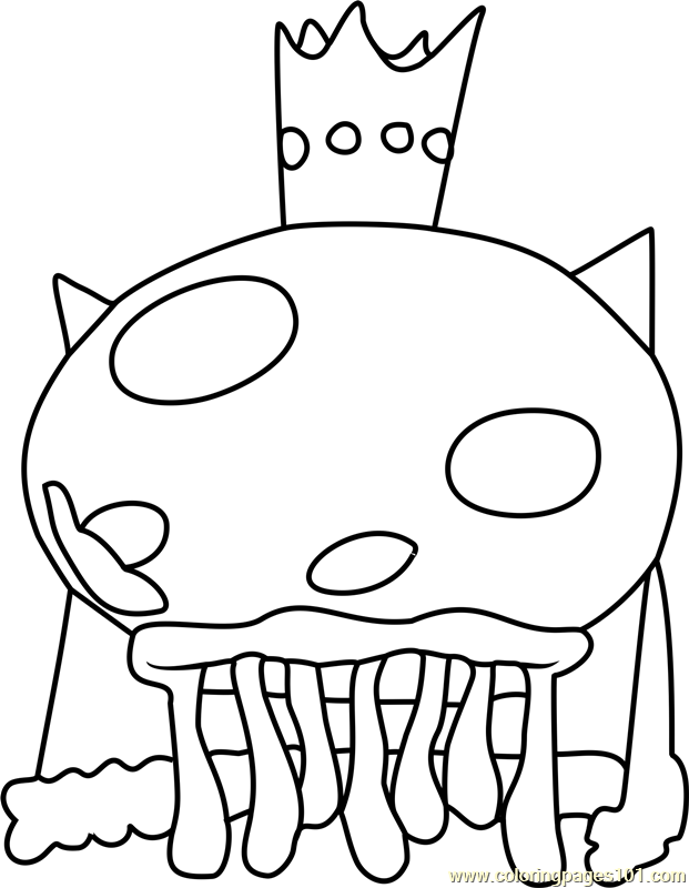 King jellyfish coloring page for kids