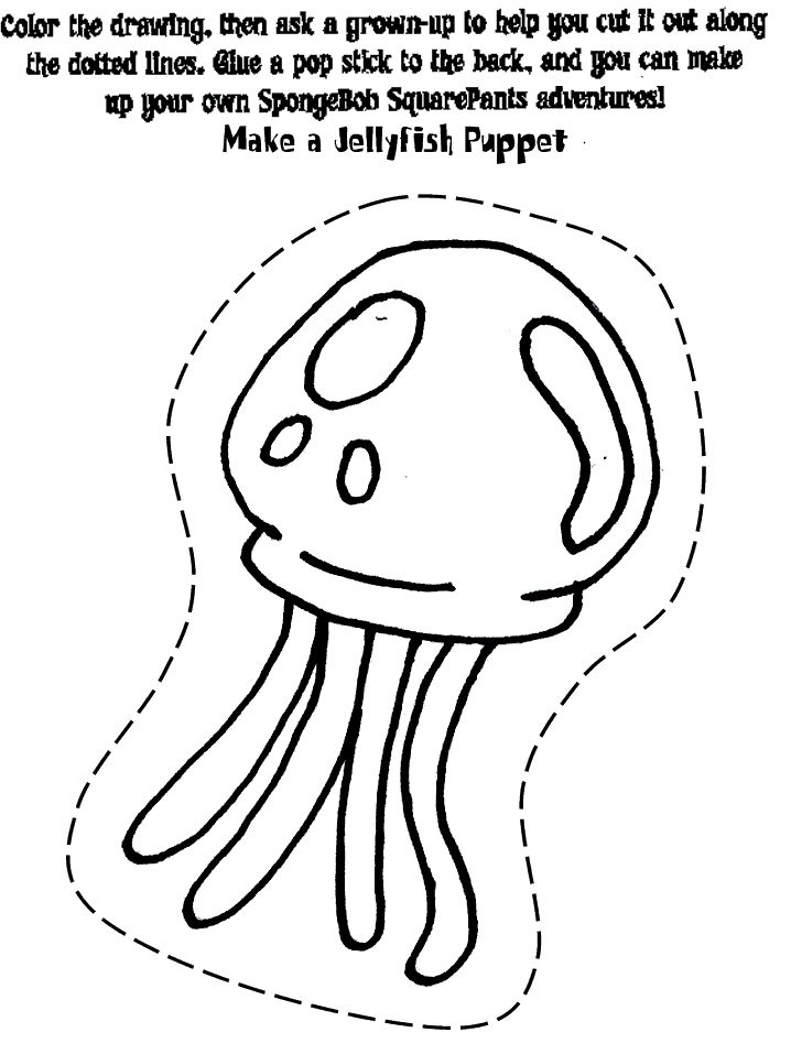 Spongebob jellyfish coloring page spongebob coloring spongebob coloring pages
