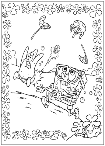 Crazy jellyfishes coloring page free printable coloring pages