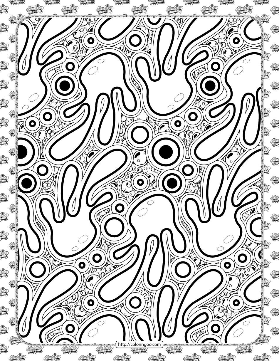 Spongebob jellyfish coloring page