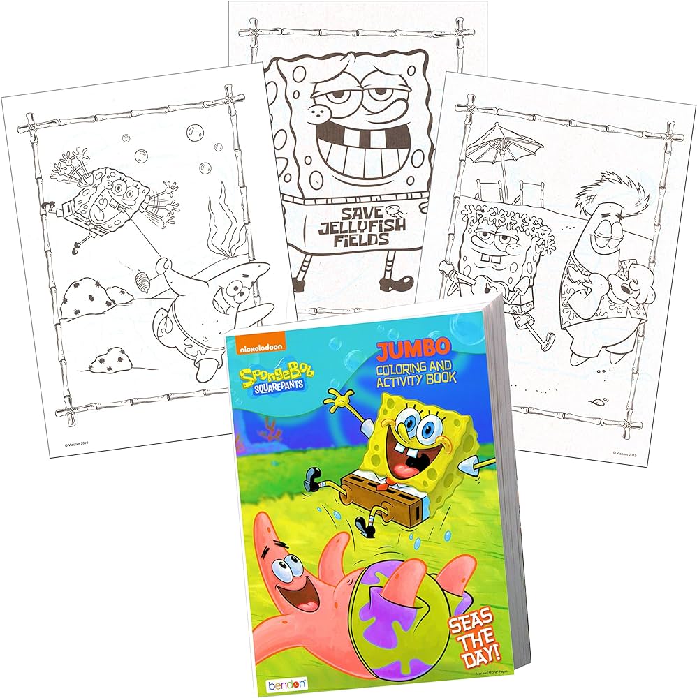 Spongebob squarepants coloring book set coloring book and play pack baby products