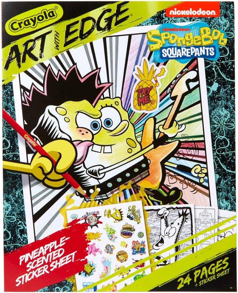 Crayola spongebob coloring book pages scented stickers pgs buy online at best price in k
