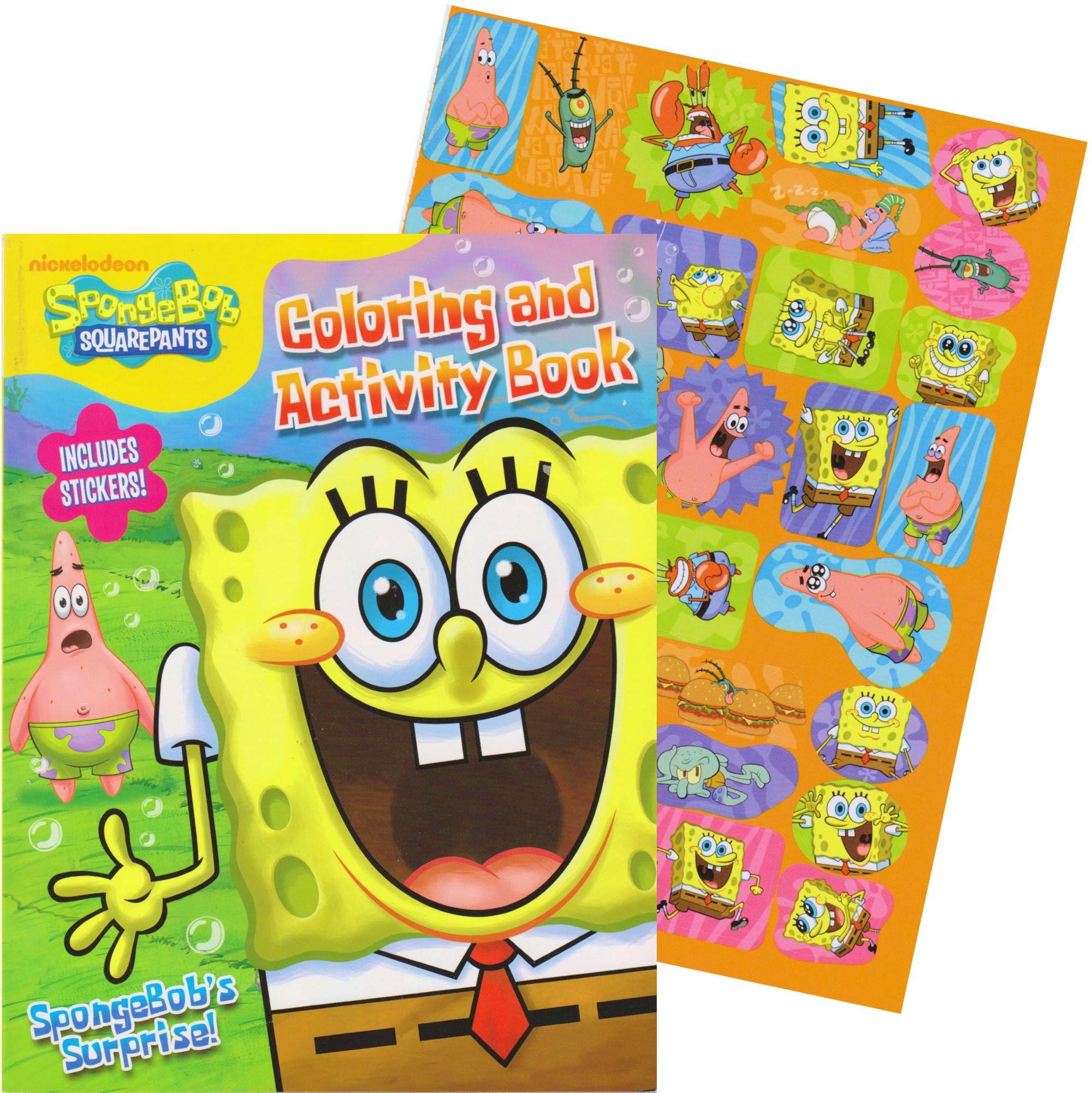 Buy spongebob giant coloring book with stickers spongebob party supplies online at u