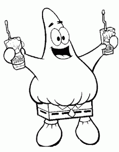 Sponge bob coloring pages for kids