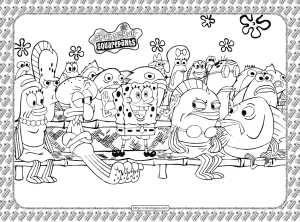 Printable spongebob squarepants coloring pages updated