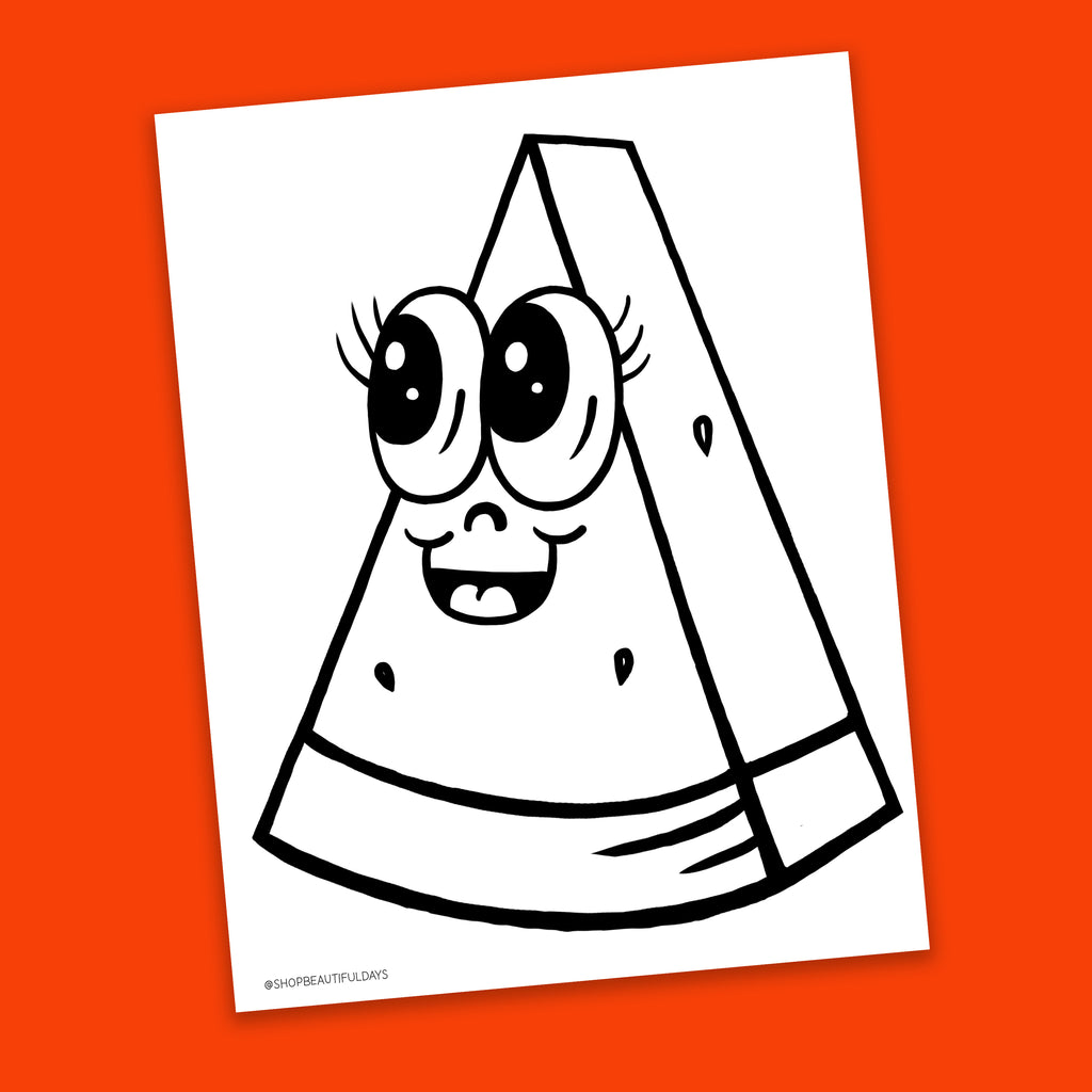 Watermelon coloring page