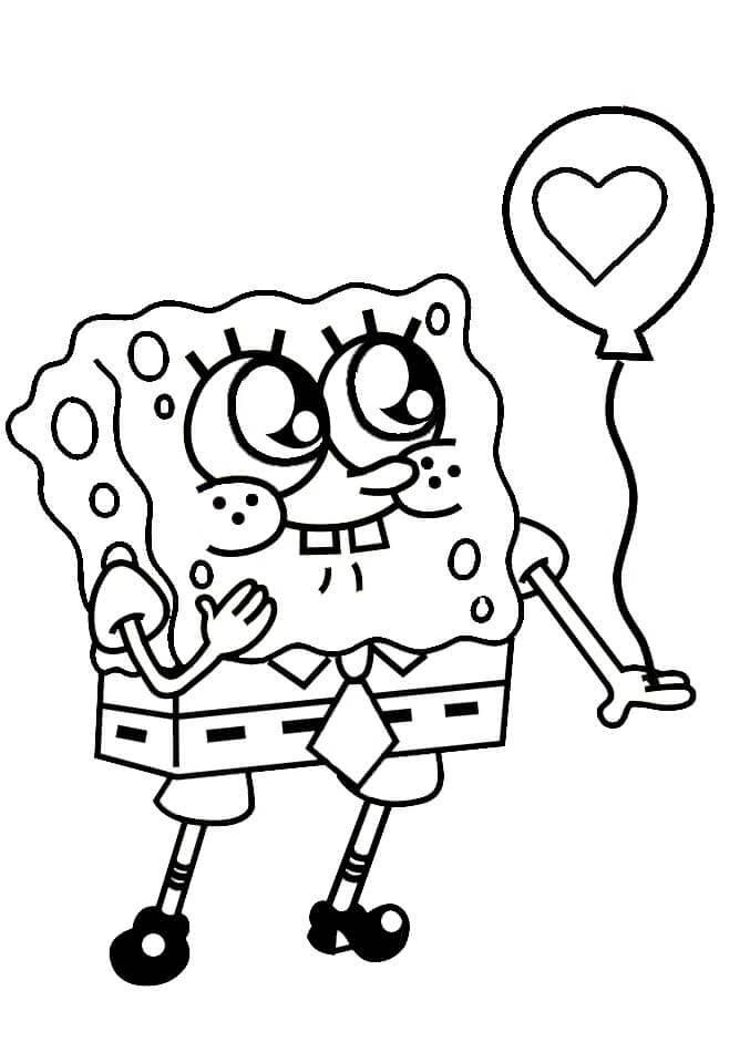 Crazy spongebob coloring page