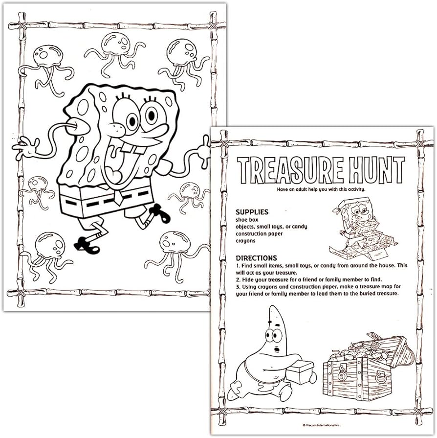 Spongebob squarepants coloring book set with coloring book imagine ink mess