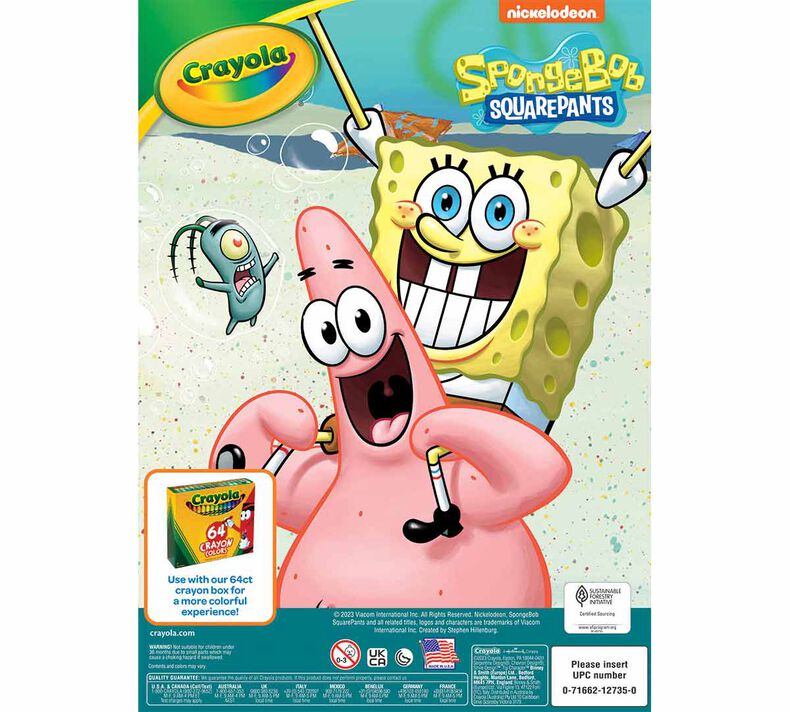 Spongebob coloring book sticker sheet