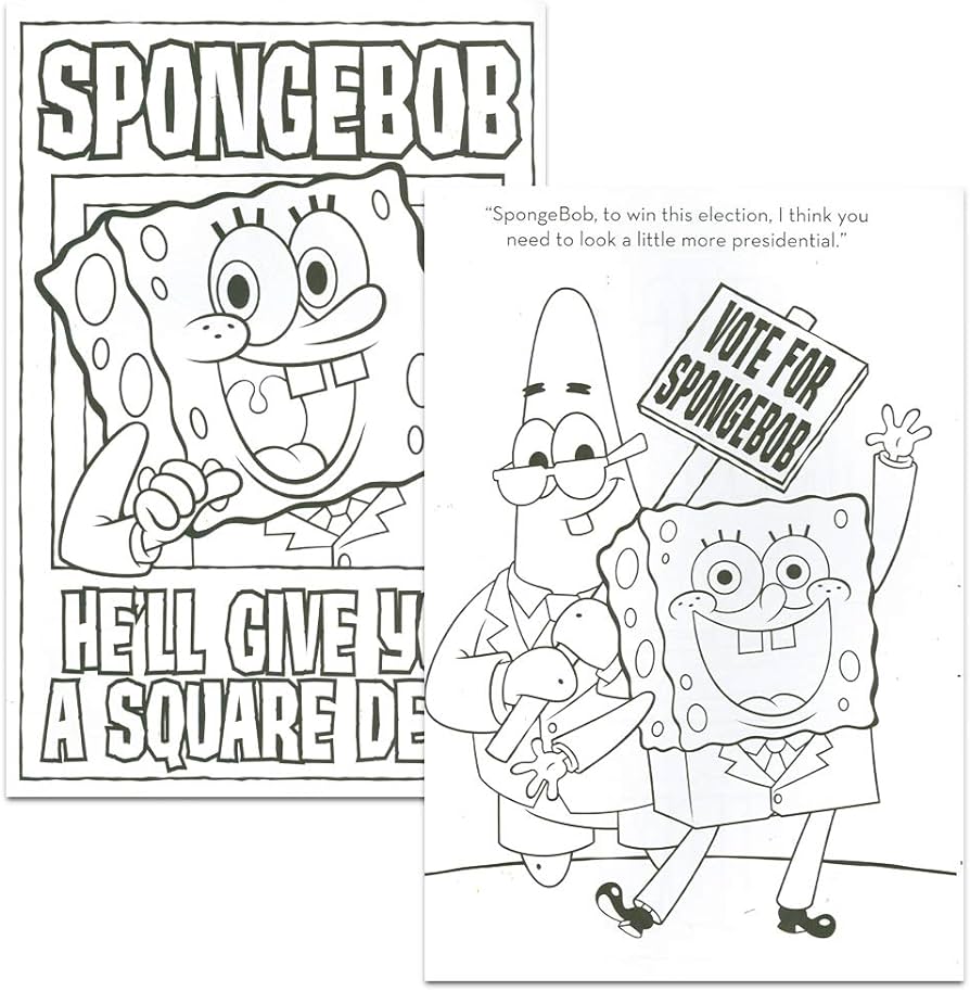 Spongebob squarepants coloring and activity book set with stickers books and play pack toys games