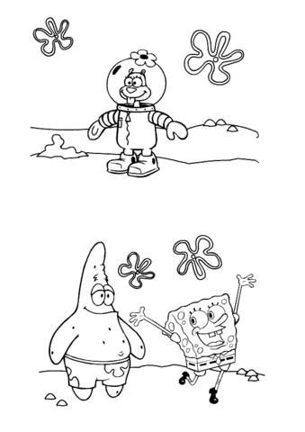 Happy sponge bob coloring page free printable coloring pages