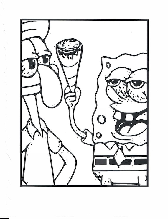 Sponge bob stoner coloring pages