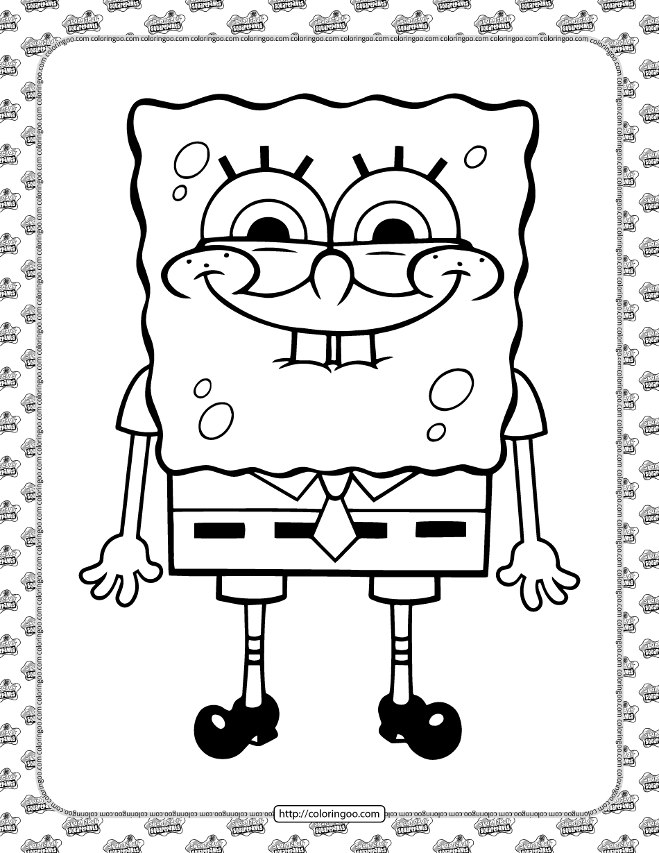 Spongebob squarepants coloring sheet