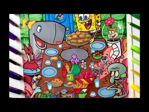 Speed coloring thanksgiving with spongebob squarepants