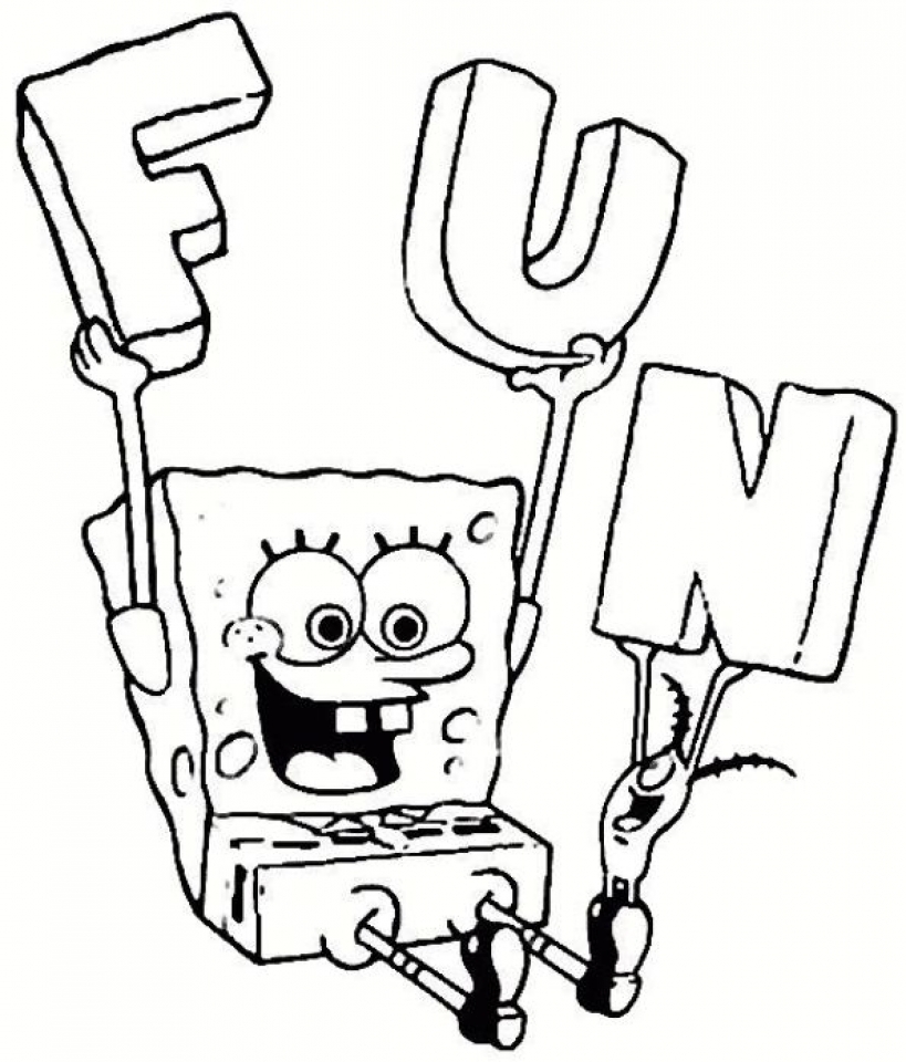 Free printable spongebob squarepants coloring pages