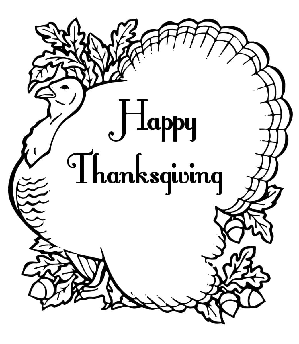 Happy thanksgiving coloring pages