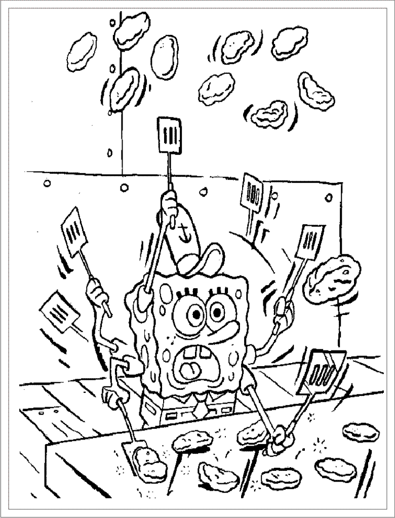 Free spongebob drawing to print and color
