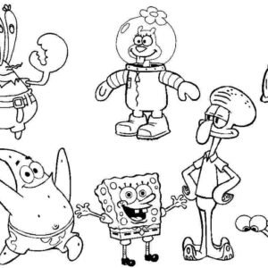 Spongebob coloring pages printable for free download