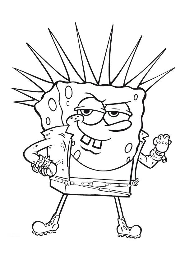 Free printable spongebob squarepants coloring pages for kids
