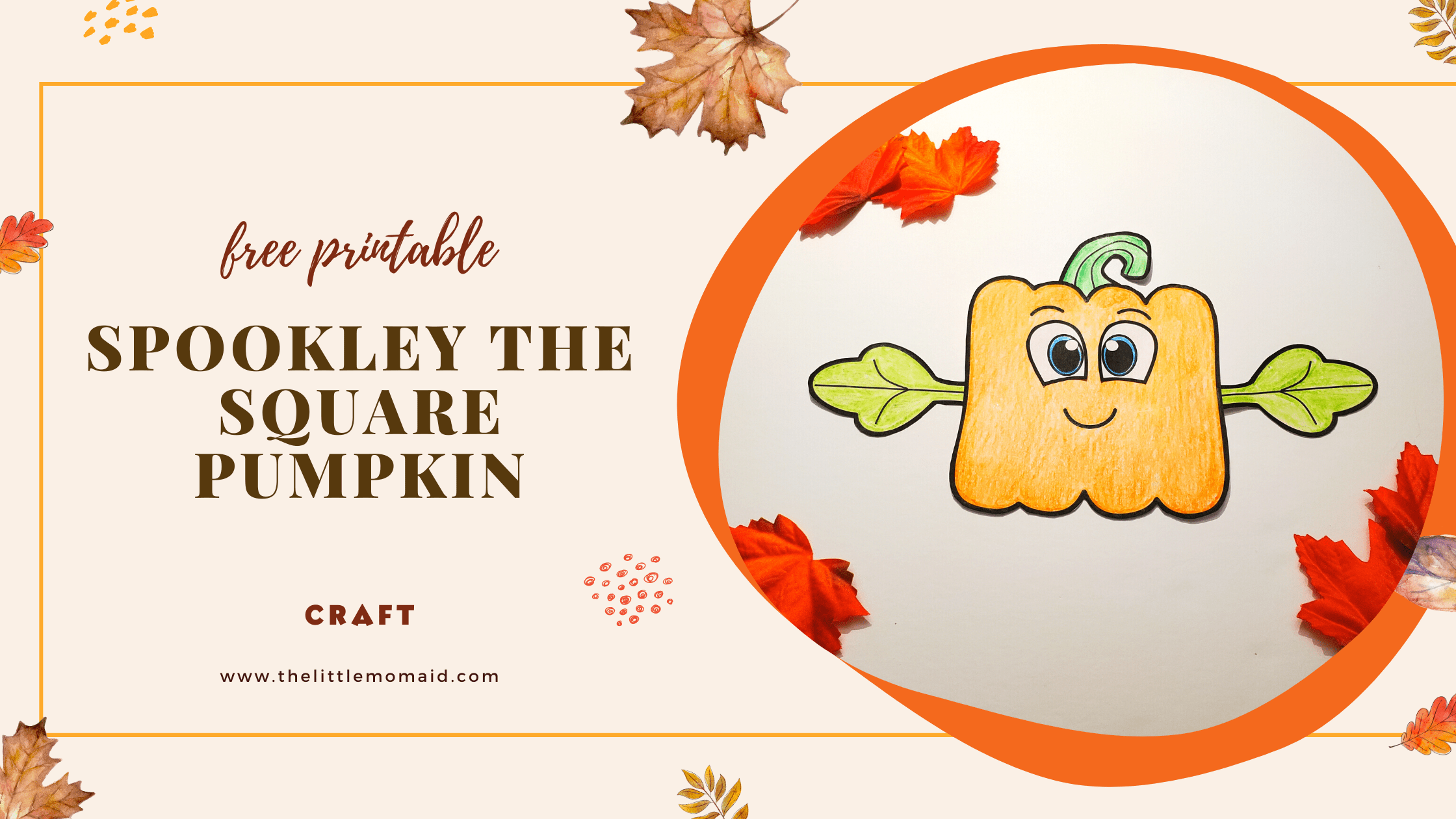 Spookley the square pumpkin craft for kids