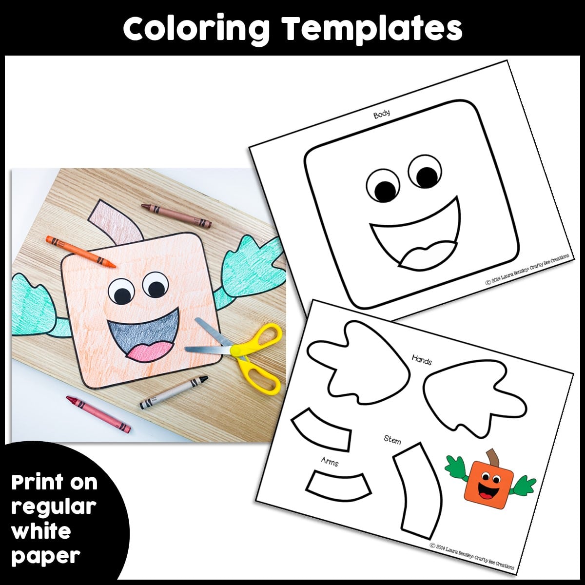 Square pumpkin craft activity