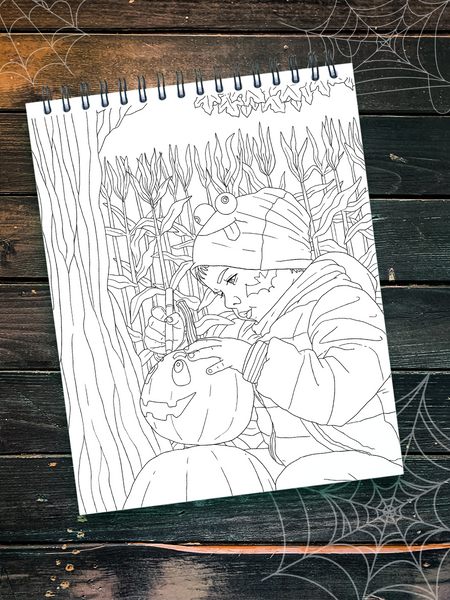 Halloween coloring book for adults by patrick bucoy â