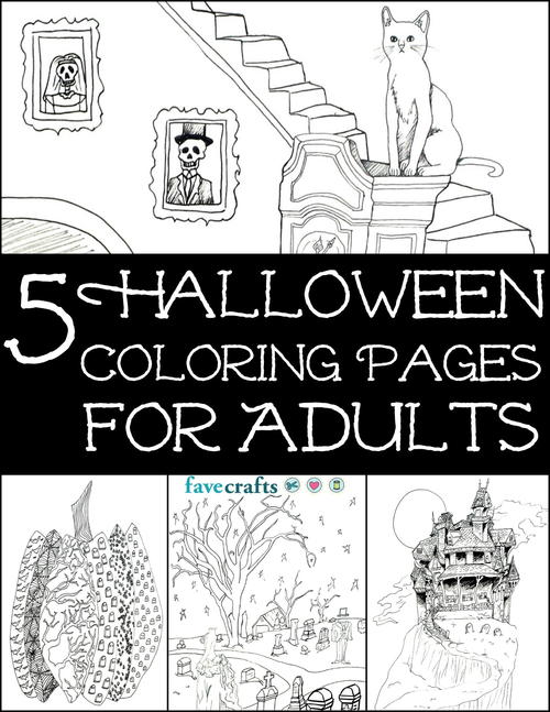Free halloween coloring pages for adults pdf