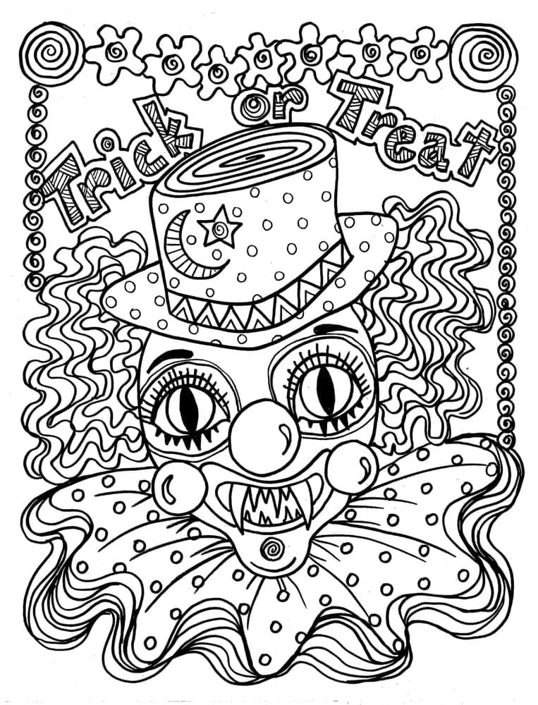 Adults halloween coloring pages