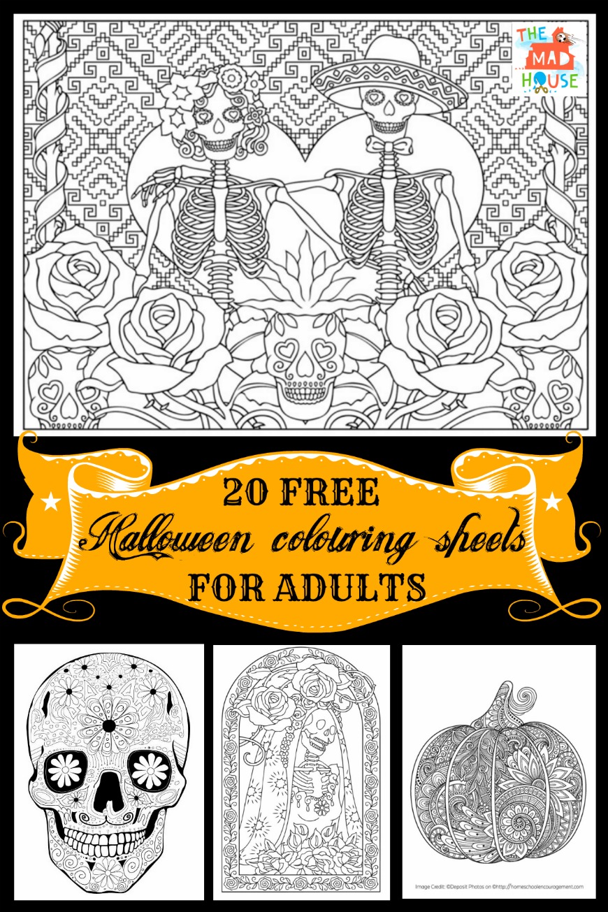Halloween colouring pages for adults mum in the madhouse