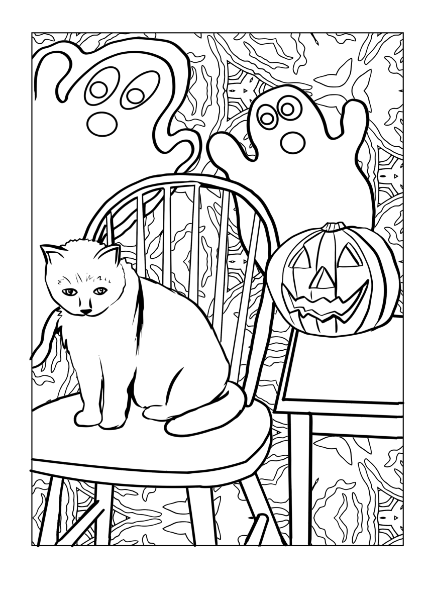 Free printable cat coloring pages for kids