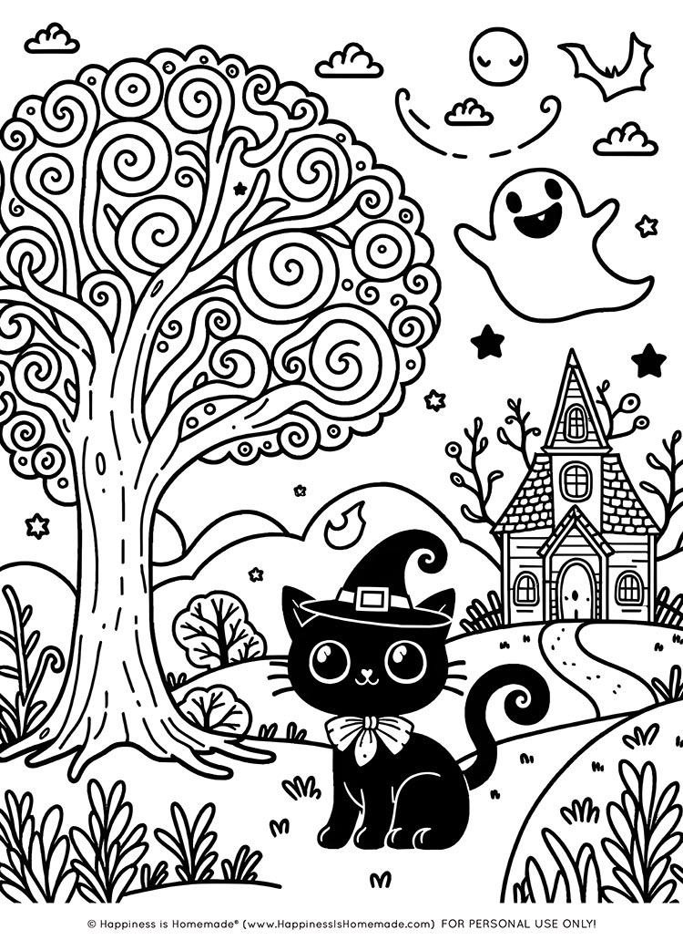 Free halloween coloring pages for adults kids