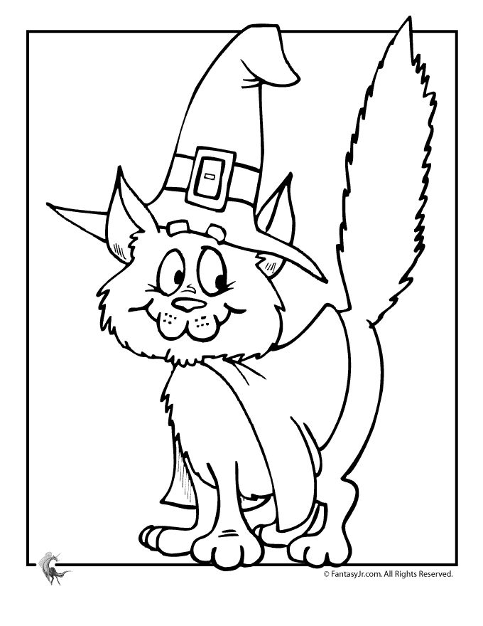 Spooky halloween cat coloring pages get in the festive spirit