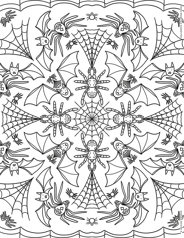 Halloween coloring e
