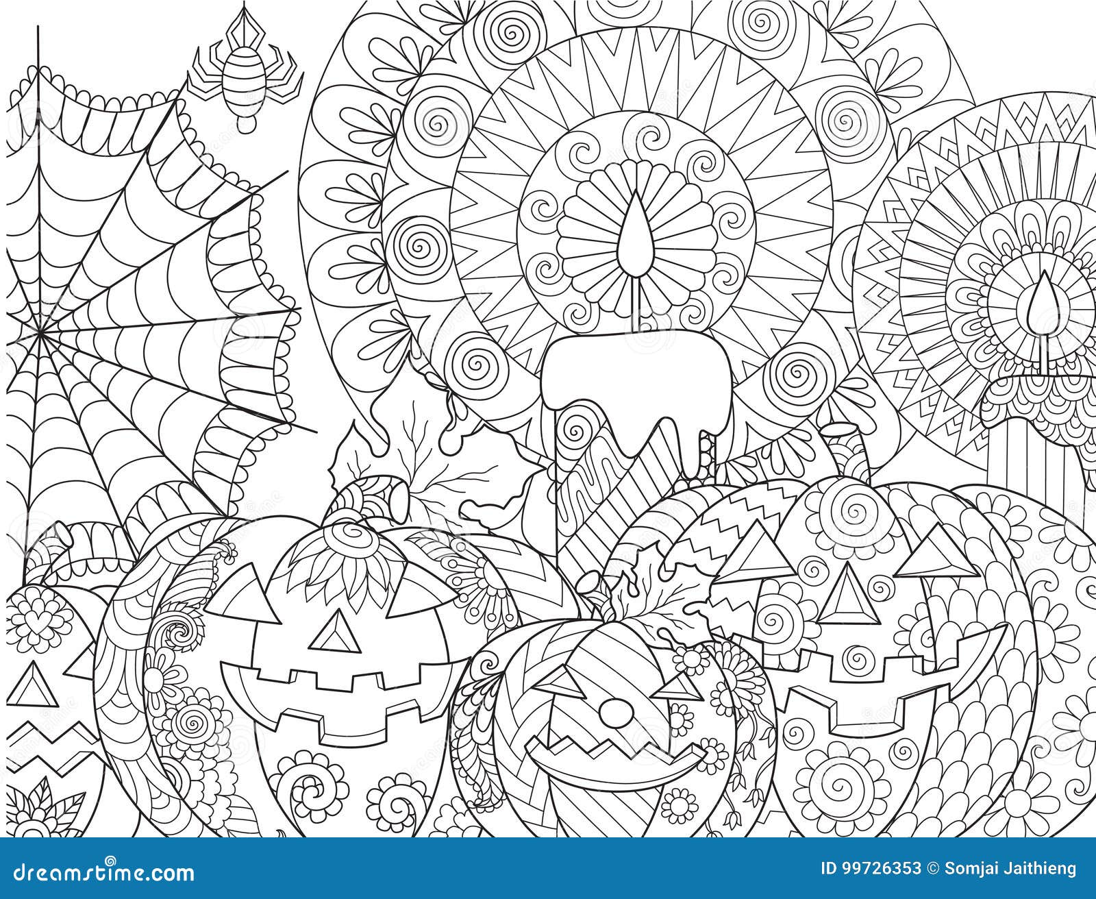 Halloween coloring pages stock illustrations â halloween coloring pages stock illustrations vectors clipart