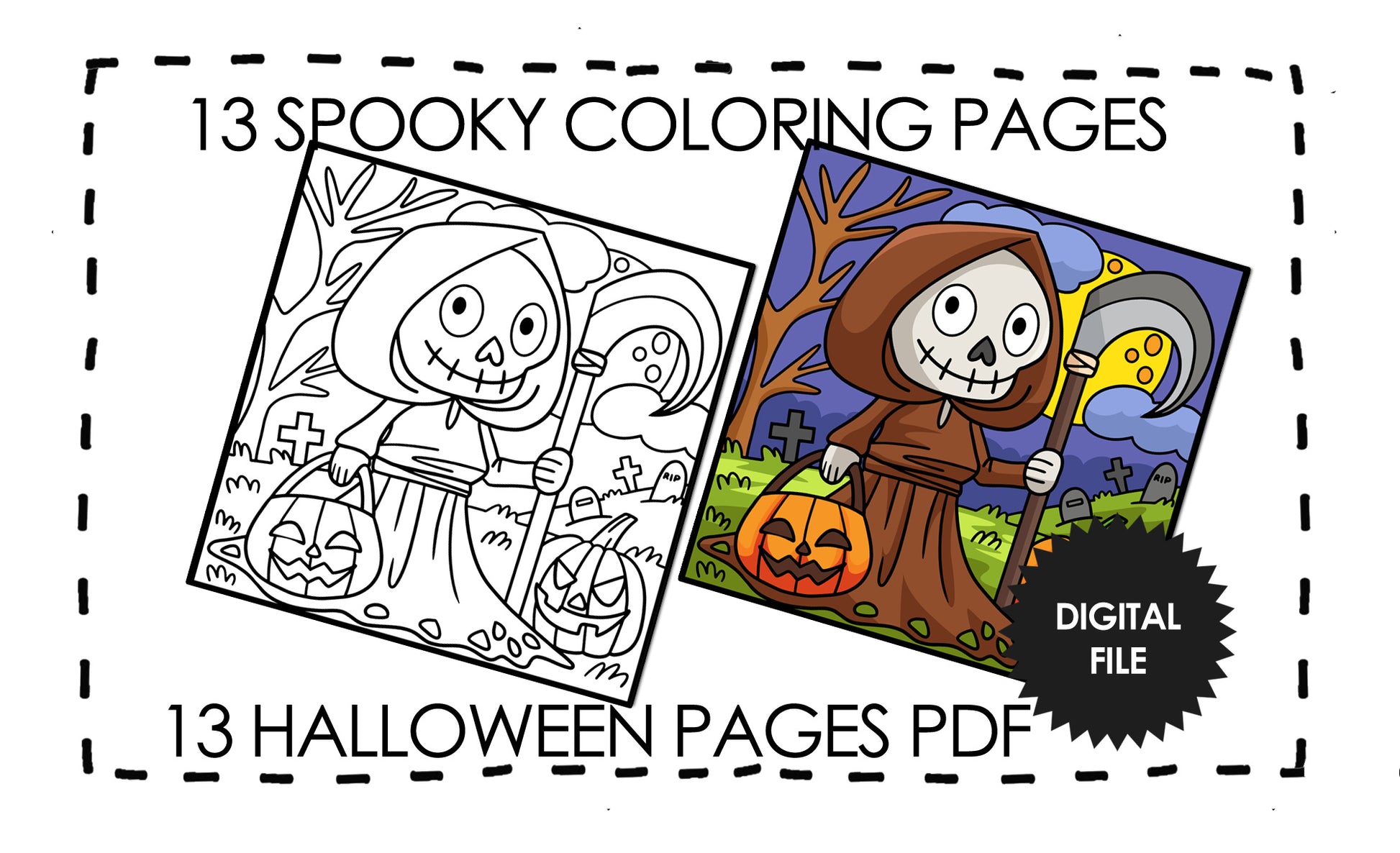 Spooky halloween coloring pages for kids of all ages halloween par â she