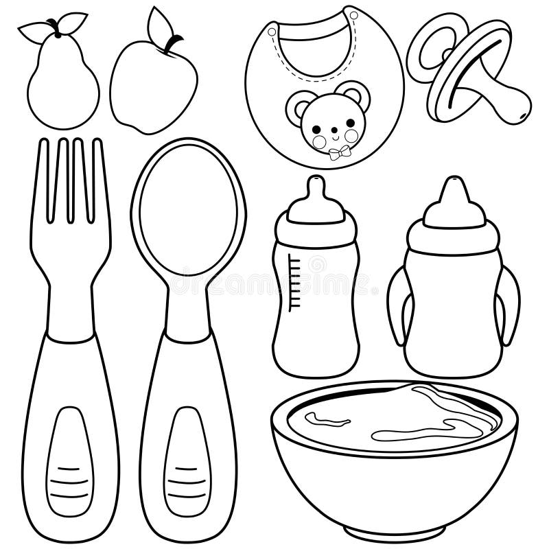 Utensils coloring stock illustrations â utensils coloring stock illustrations vectors clipart