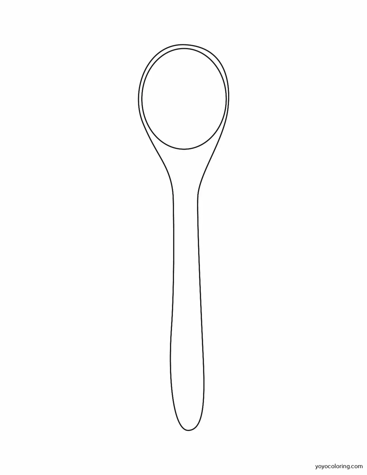 Wooden spoon coloring pages á printable painting template