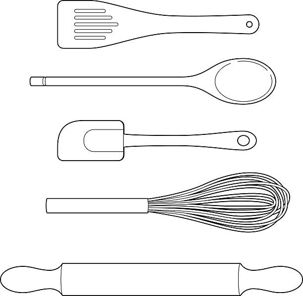 Mixing spoon stock illustrations royalty