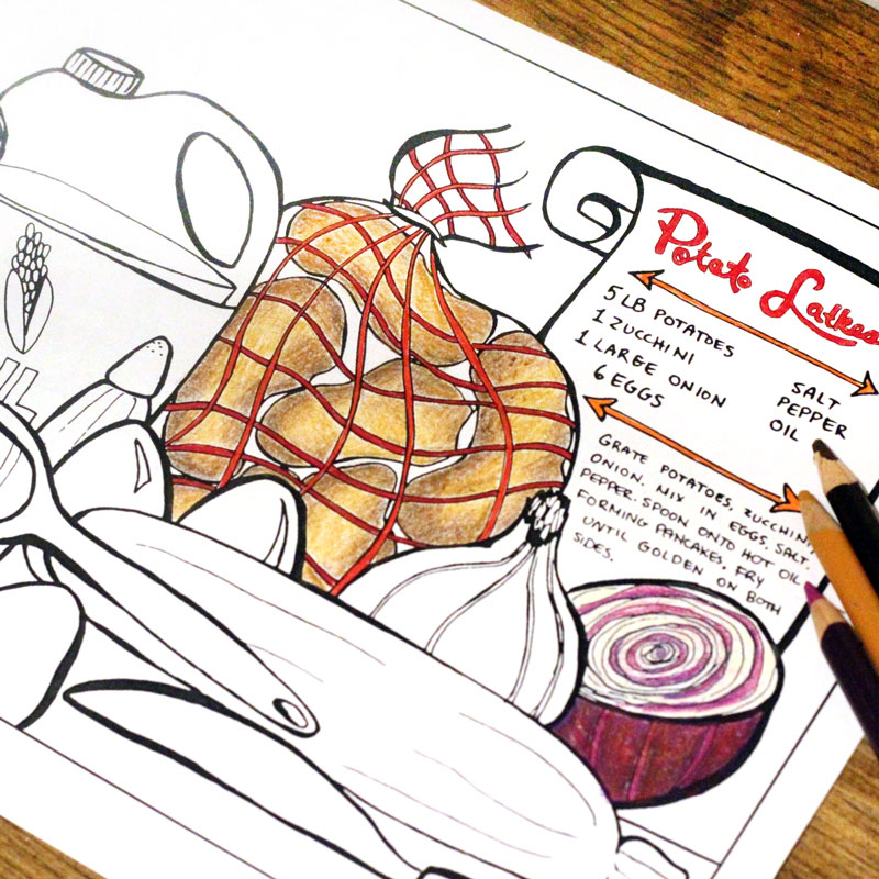 Free printable hanukkah coloring page for adults