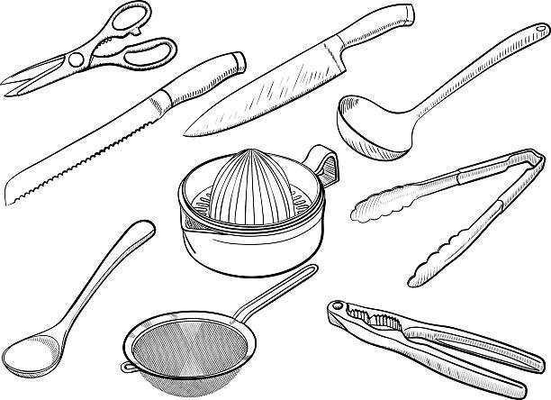 Wooden spoon drawing stock photos pictures royalty
