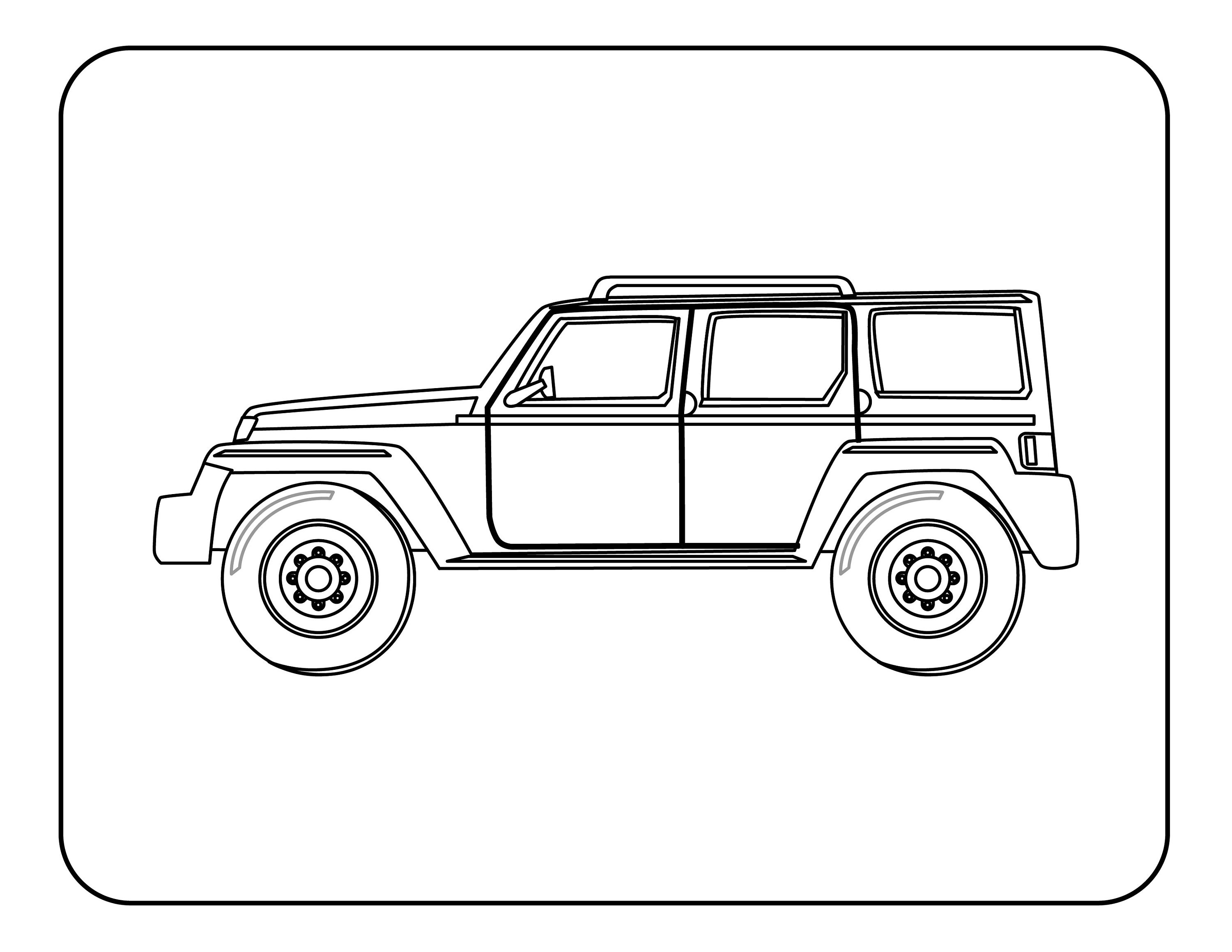 Printable car coloring pages for children