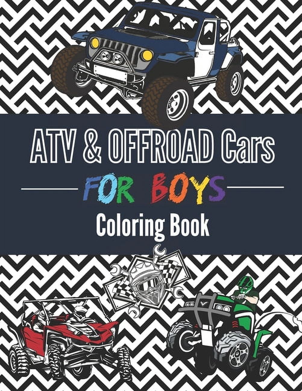 Xtremsports coloring coloring book for boys atv offroad cars