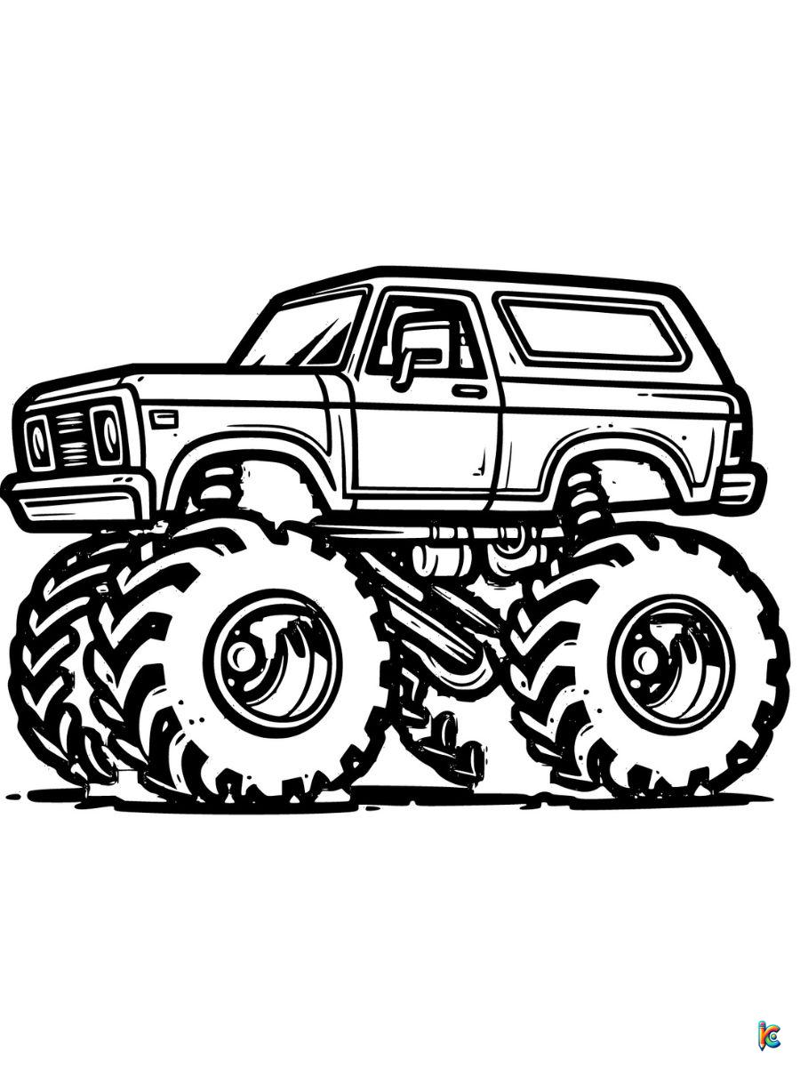 Monster truck coloring pages â