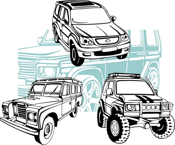 Off road truck vector images