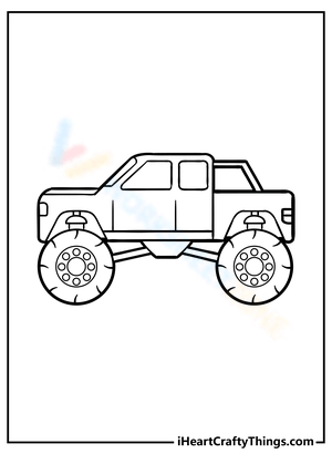 Free monster truck coloring pages for kids adults
